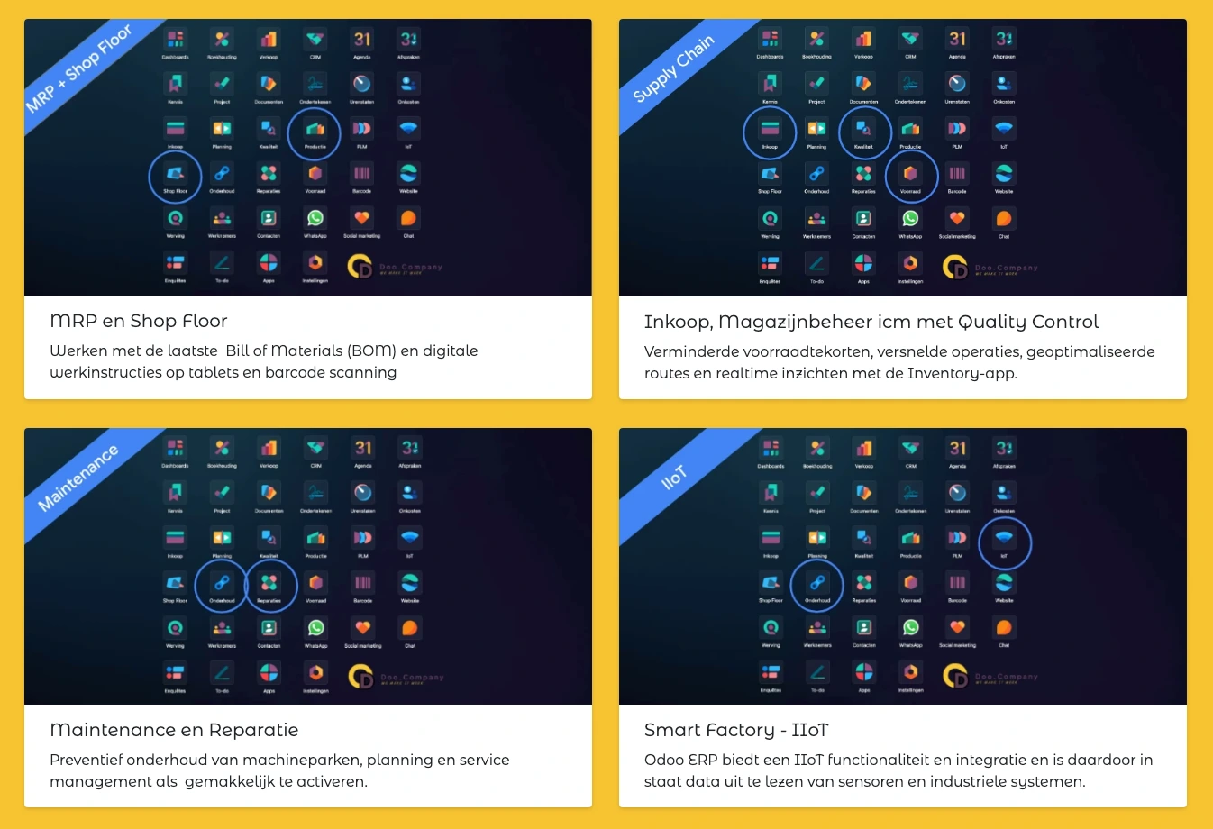 Voordelen Odoo voor de Maakindustrie Voordelen Odoo ERP Maakindustrie